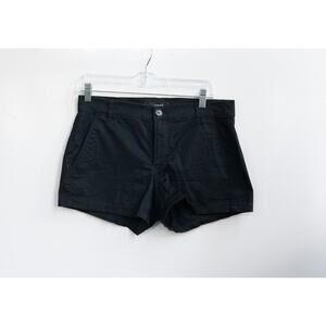 Express Mid Rise Shortie Shorts Women Size 4 Black Chino Casual Summer
